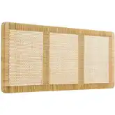 Sandy King Wall Mounted Headboard in Mango Wood & Rattan