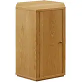 Kade Faceted Side Table in Natural Brown Wood