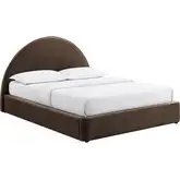 Resort Full Arched Storage Bed in Chocolate Brown Performance Velvet