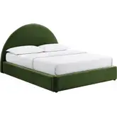 Resort Full Arched Storage Bed in Moss Green Performance Velvet