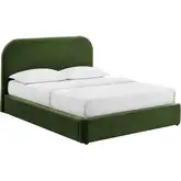Keynote Queen Storage Bed in Moss Green Performance Velvet