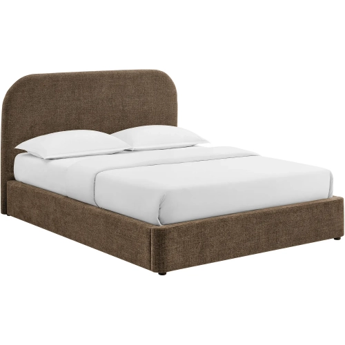 Keynote Queen Storage Bed in Mocha Brown Fabric