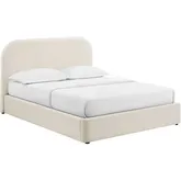 Keynote King Storage Bed in Alabaster Brown Performance Velvet