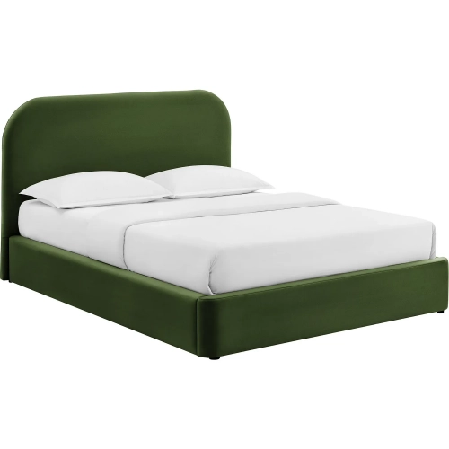 Keynote King Storage Bed in Moss Green Performance Velvet