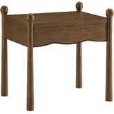 Darcy Nightstand or Side Table in Walnut Brown Wood