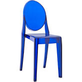 Casper Dining Side Chair in Blue Polycarbonate