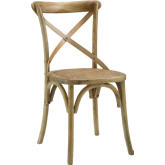 Gear Dining Chair w/ Natural X Back Frame w/ Rattan Seat