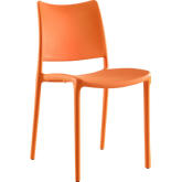 Hipster Dining Side Chair in Orange Polypropylene