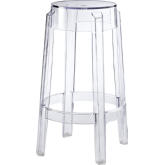 Casper Counter Height Stool in Clear Polycarbonate
