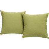 Convene 2 Piece Outdoor Patio Pillow Set in Peridot Fabric