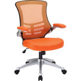 Attainment Office Chair in Orange Mesh & Leatherette