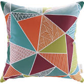 Modway Outdoor Patio Pillow in Mosaic Multicolor Fabric