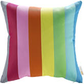 Modway Outdoor Patio Pillow in Rainbow Striped Fabric