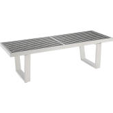 Sauna 4' Stainless Steel Bench in Silver Stainless Steel