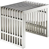 Gridiron Small 19.5" Bench in Stainless Steel