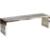 Gridiron Large 60" Bench in Stainless Steel