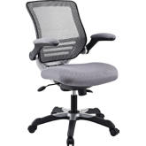 Edge Black Base Office Chair w/ Gray Mesh Seat & Back