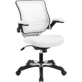 Edge Adjustable Office Arm Chair in White Mesh