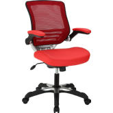 Edge Leatherette Office Chair in Red