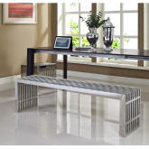 Gridiron Bench Set of 2 (1) 60", (1) 19.5" in Stainless Steel
