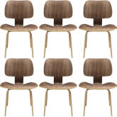 Fathom Dining Chairs in Walnut Finish Wood (Set of 6)