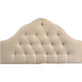 Sovereign King Tufted Fabric Headboard in Beige