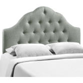 Sovereign King Tufted Fabric Headboard in Gray