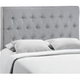 Clique King Headboard in Gray Tufted Linen