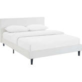 Anya Full Bed in White Leatherette