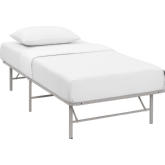Horizon Twin Stainless Steel Bed Frame in Gray