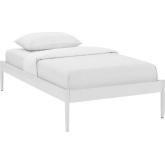 Elsie Twin Fabric Bed Frame in White