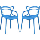 Entangled Dining Chair in Blue Poly (Set of 2)