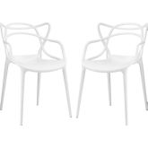 Entangled Dining Chair in White Poly (Set of 2)