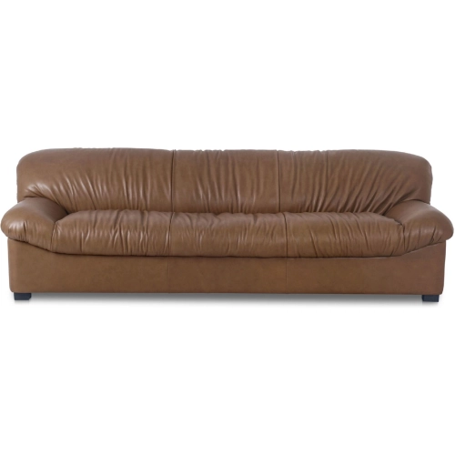 Halston Sofa in Tan Brown Top Grain Leather