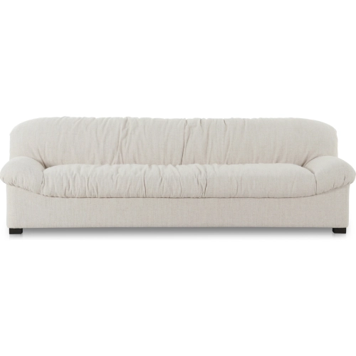 Halston Sofa in Flecked Oat Off White Fabric