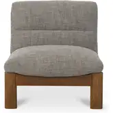 Pierce Accent Chair in Flecked Black & Brown Fabric & Wood