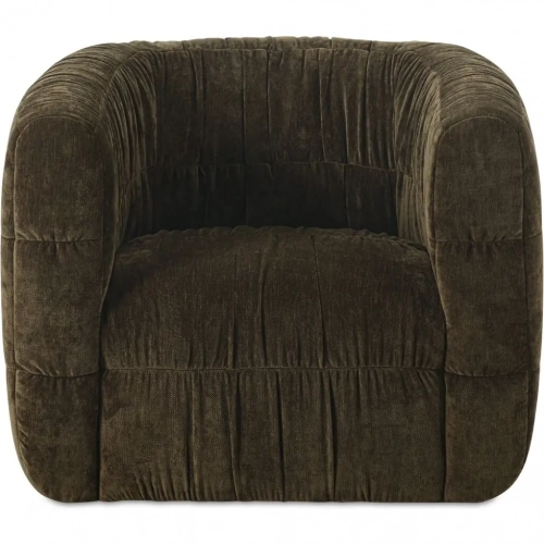 Robson Swivel Accent Chair in Dark Green Chenille Fabric