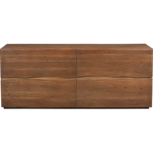 Watson 4 Drawer Dresser Walnut Brown Acacia Wood