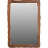 Ellis 36"H Free Form Mirror in Brown Finish Acacia Wood