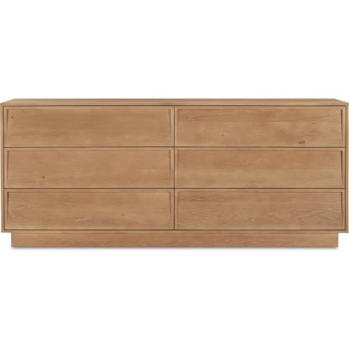 Hudson 6-Drawer Dresser in Natural Finish Wood