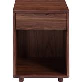 Osamu Nightstand in Walnut & Walnut Veneer