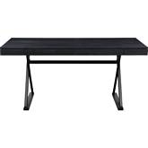 Profecto 3 Drawer Desk in Black Ash & Steel