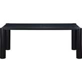 Post 76" Dining Table in Black Finish Oak