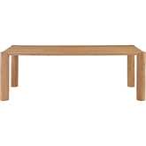 Post 76" Dining Table in Natural Finish Oak