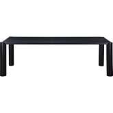 Post 96" Dining Table in Black Finish Oak