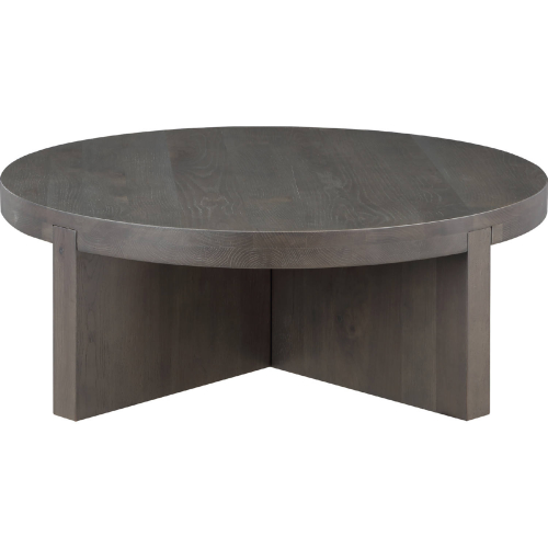 Folke Round Coffee Table in Dark Brown Oak
