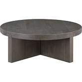Folke Round Coffee Table in Dark Brown Oak