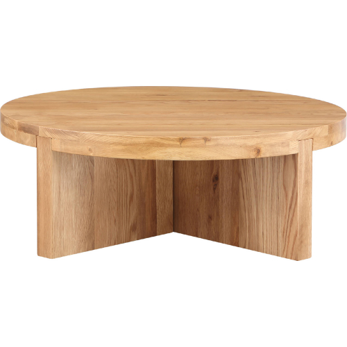 Folke Round Coffee Table in Natural Oak