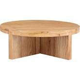 Folke Round Coffee Table in Natural Oak