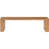 Post 62" Dining Bench in Natural Finish Oak